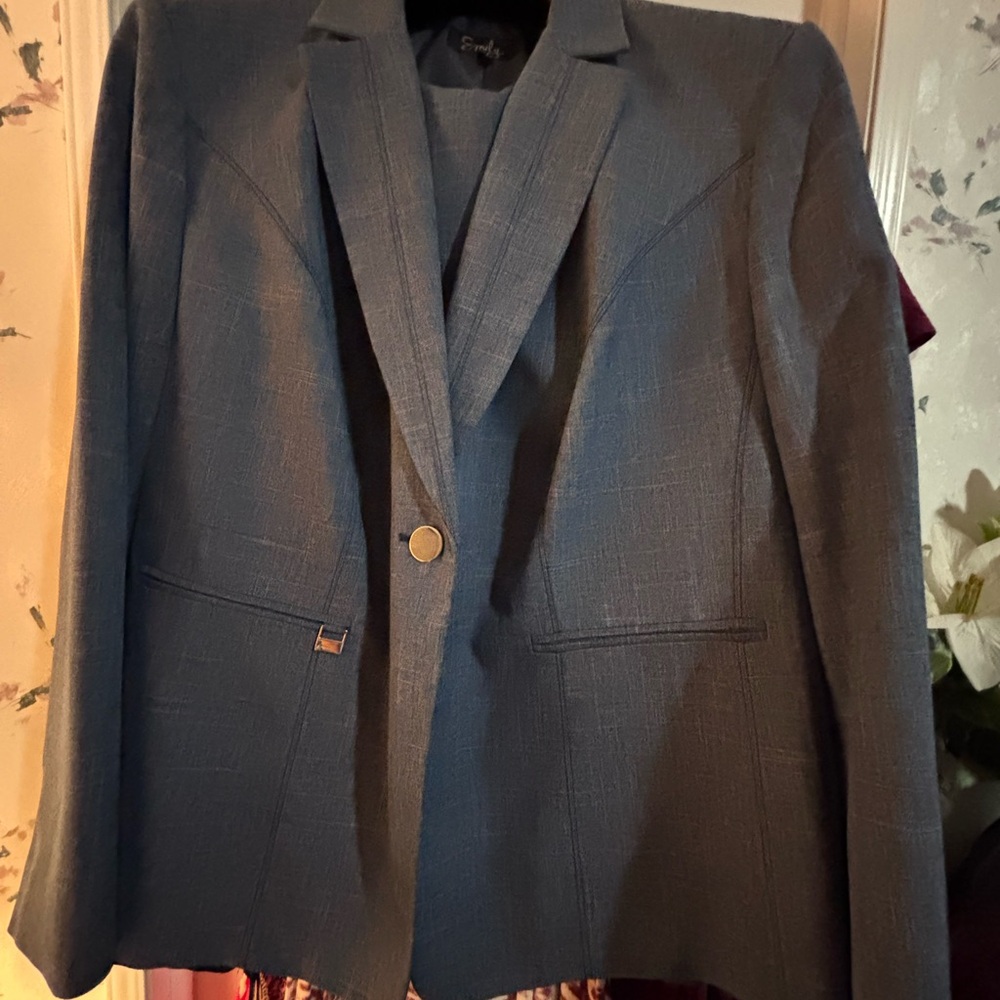 Women’s Blue Blazer and Skirt